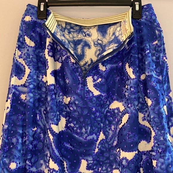 Gorgeous 2 piece dress blue ivory with sequins from a boutique in Saint Thomas M - Picture 9 of 15